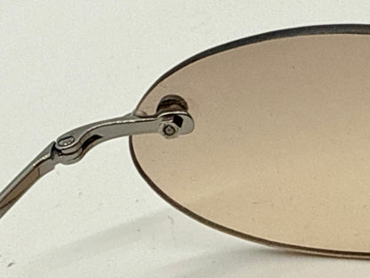 Gucci Gg1714|S 6Lb6P Rimless Oval Sunglasses 51-19-135 Deadstock Y2K Vintage