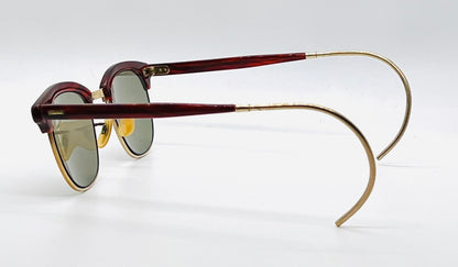 Shuron 12K Gold Filled Browline Vintage Sunglasses-New/Custom Lenses
