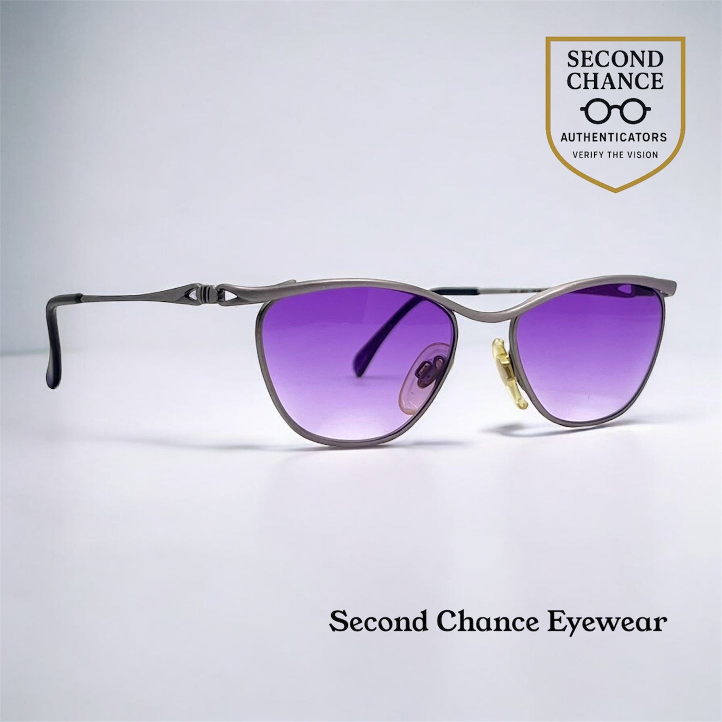 Les Copains LC 110 Y2K Vintage Sunglasses w/New Purple Custom Lenses-Unworn