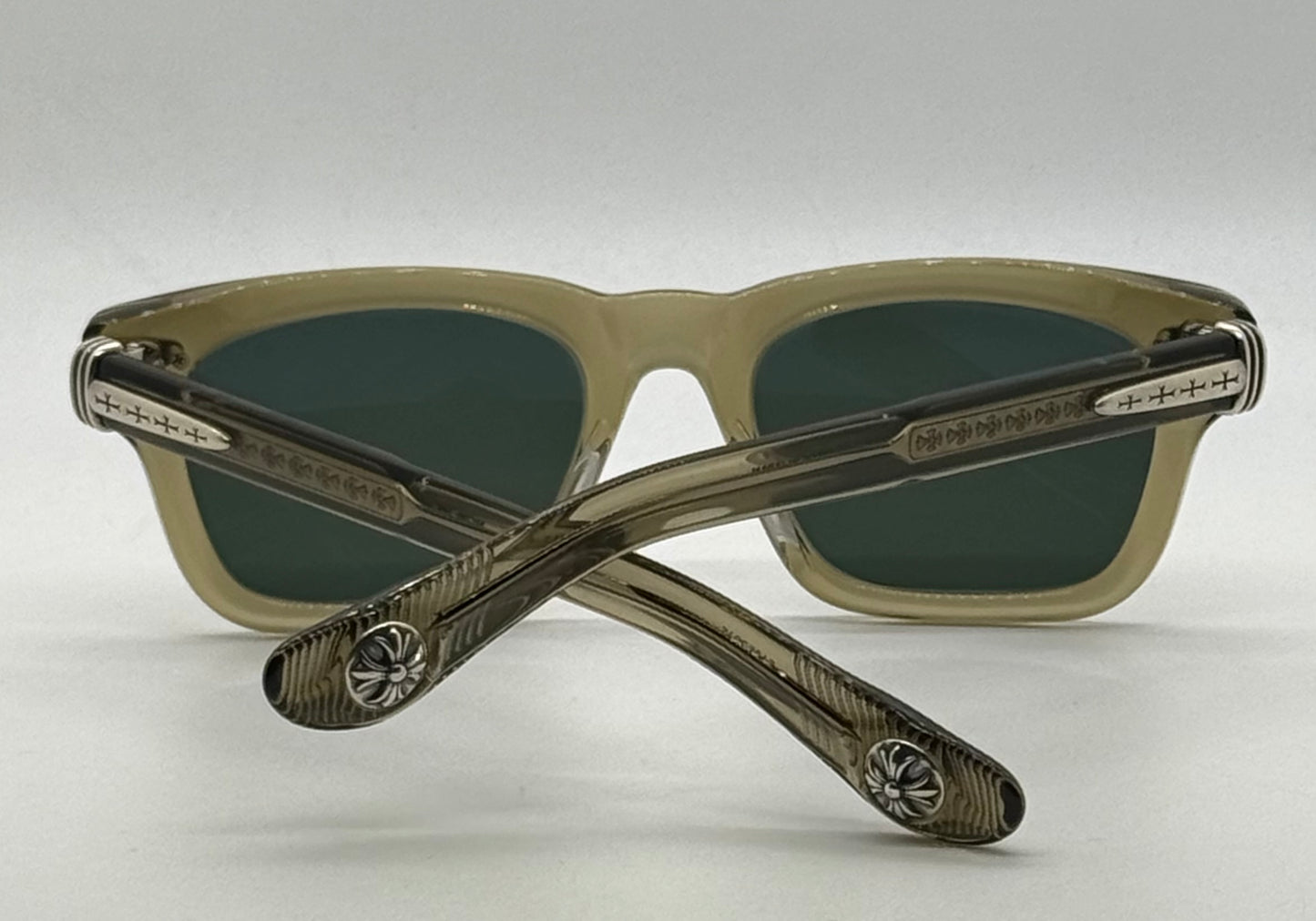 Chrome Hearts TRYPOLEAGAIN Army Green Sunglasses 52-20-146 Unworn Full Kit ZEISS Japan