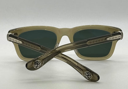 Chrome Hearts TRYPOLEAGAIN Army Green Sunglasses 52-20-146 Unworn Full Kit ZEISS Japan