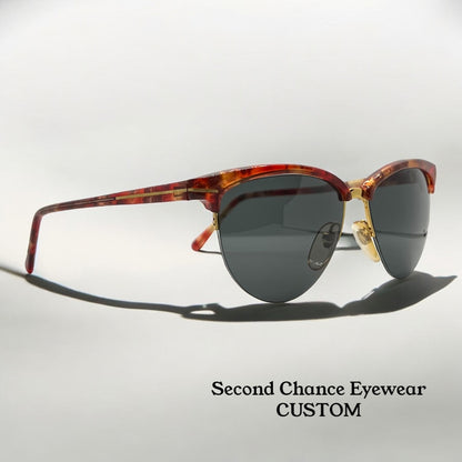 Versace 312/S Red Tortoise Vintage Sunglasses w/New Custom Lenses-52mm-Italy-Unworn