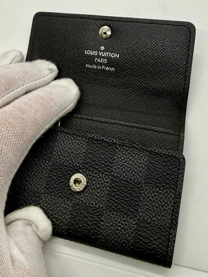 Louis Vuitton Damier Graphite 6 Ring Key Holder Wallet Made in France