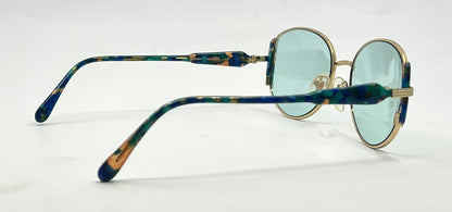 Maurice St Michel Vintage Italian Sunglasses-New Solid  Aqua Custom Tinted Lenses