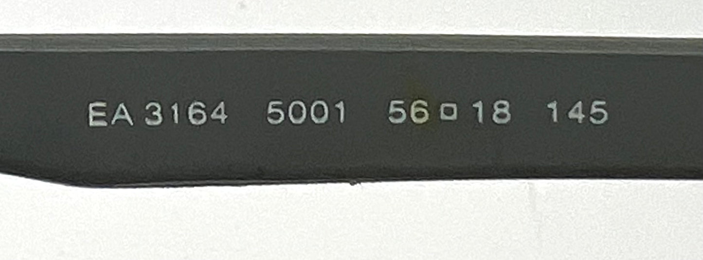 Emporio Armani EA 3164 Black Sunglasses w/New Grey-Red Custom Gradient Lenses-56mm