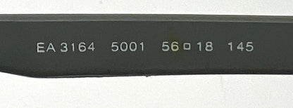 Emporio Armani EA 3164 Black Sunglasses w/New Grey-Red Custom Gradient Lenses-56mm