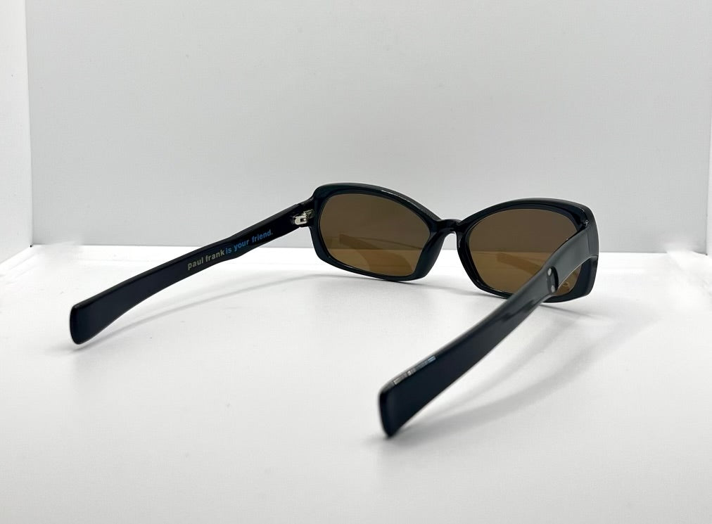 Paul Frank 002 Bronco blk Y2K Deadstock Sunglasses – Etched Cloud Lenses – Rare