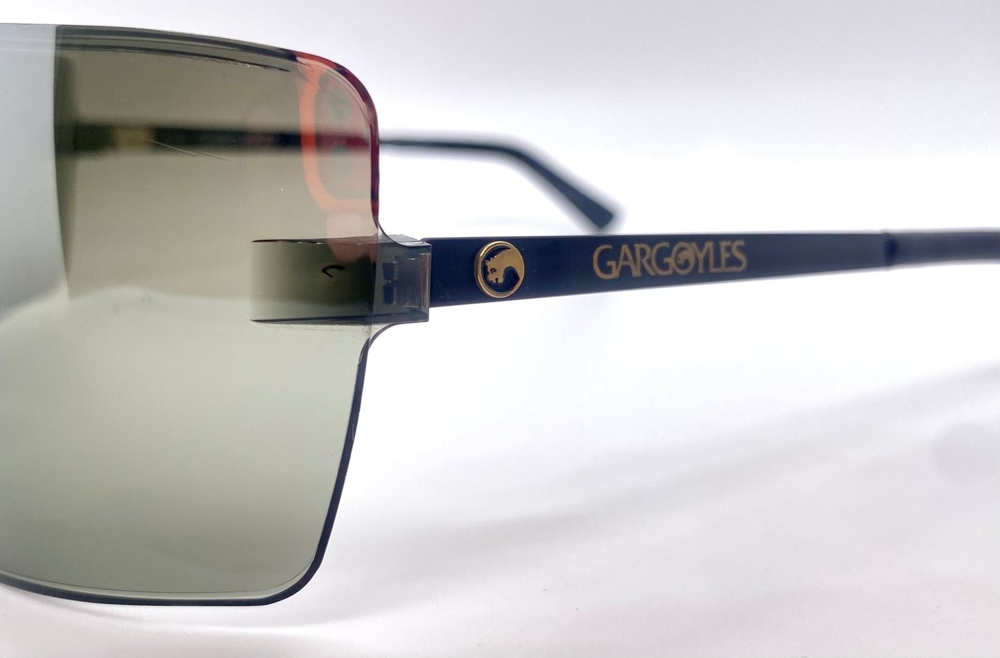 VINTAGE 1980s GARGOYLES USA-2nd Generation Silver Mirrored Sunglasses-85mm w/Original case