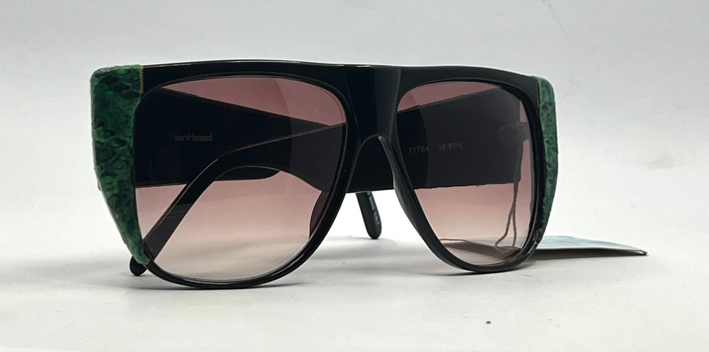 Hervé Bernard 11784 Sunglasses-Snakeskin Temples-Hand Made-Unworn