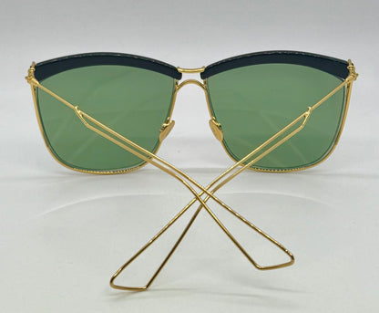 DiorSoElectric Rare Gold Green Sunglasses-Full Kit Authentic-Deadstock/New