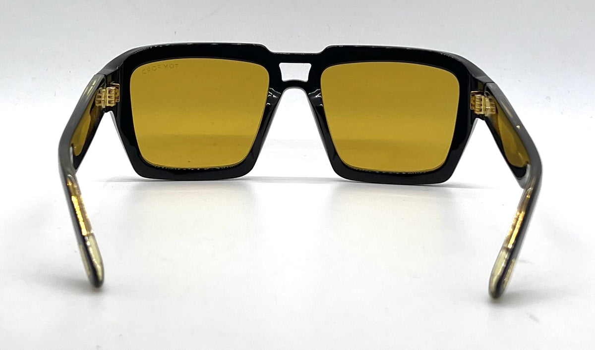 Tom Ford TF1202 52E ICON Collection Sunglasses-Zeiss Yellow Lenses-Full Kit-New