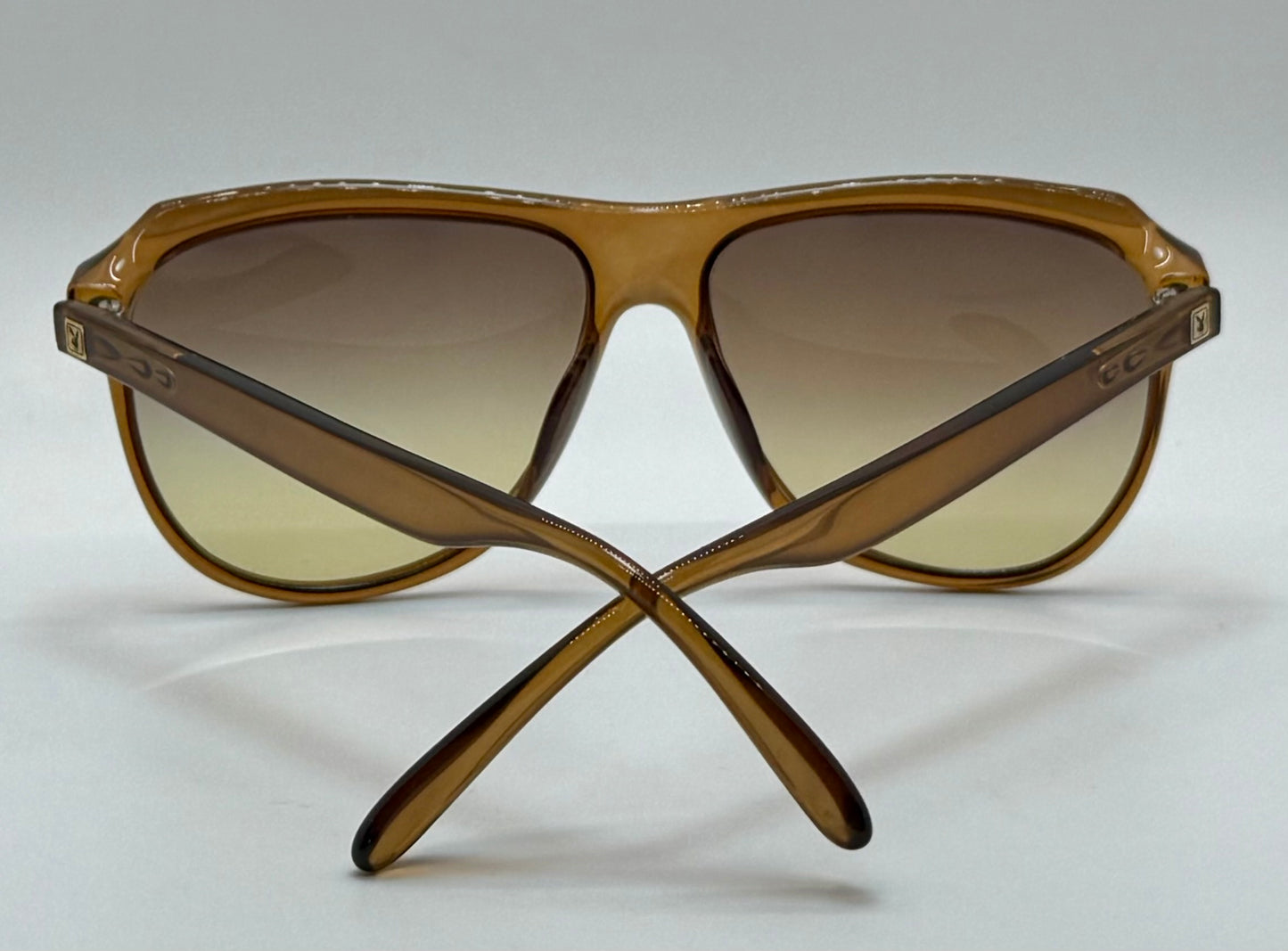 Vintage Playboy 4655 10-Deadstock Austrian Aviators with Custom Berko’s Designs Gradient Brown to Persimmon Lenses