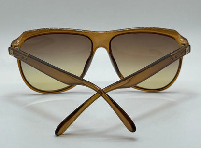 Vintage Playboy 4655 10-Deadstock Austrian Aviators with Custom Berko’s Designs Gradient Brown to Persimmon Lenses