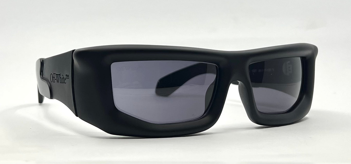 Off-White™ Volcanite Sunglasses Matte Black Grey-58mm-Full Kit-Unworn