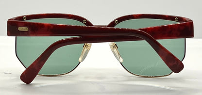 Silhouette M6067 V6053 VINTAGE Sunglasses-Red Tortoise w/New Green Custom Lenses