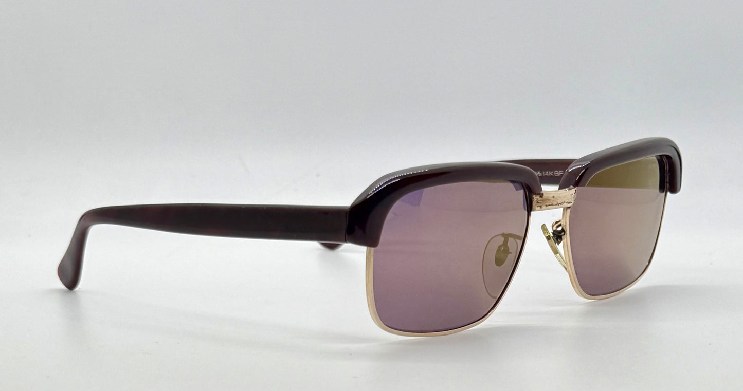 Vintage 50s–60s Browline Sunglasses 1/20 14K Gold Filled Deadstock