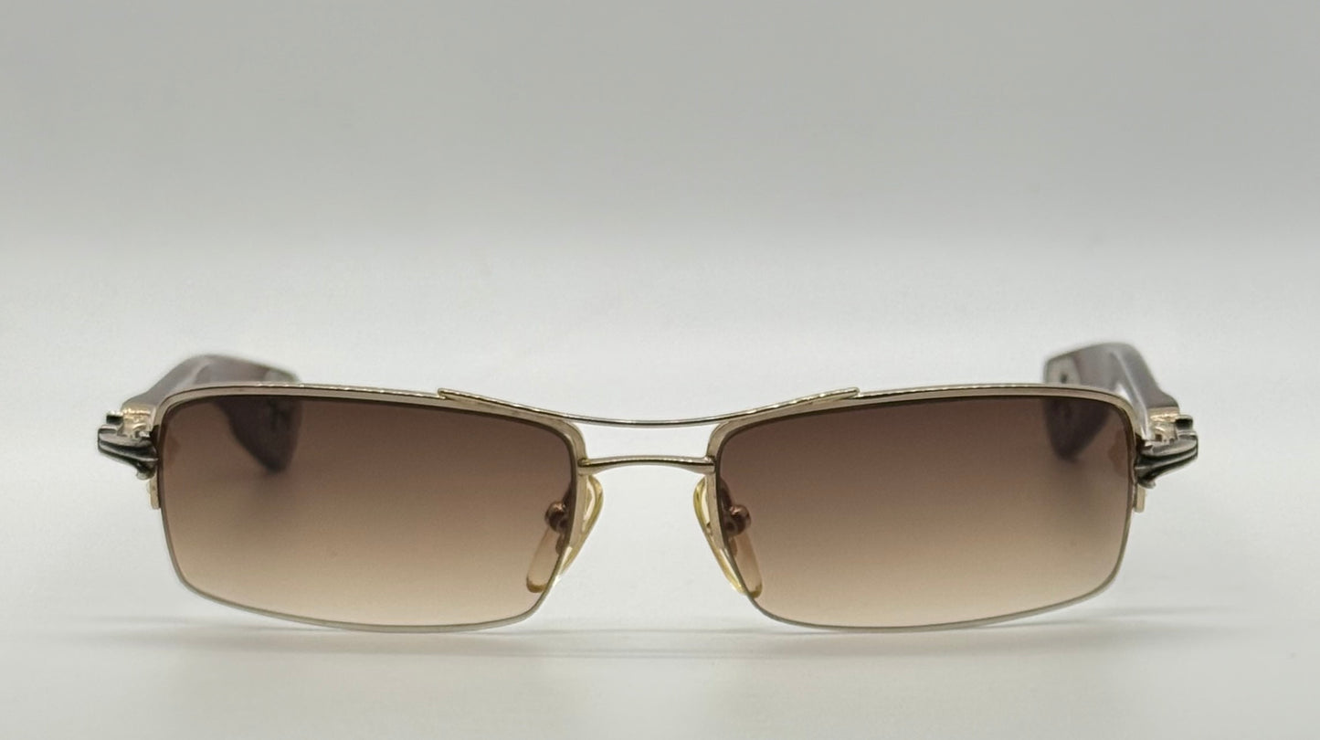 Chrome Hearts TOPPS
-Wood Temple-VINTAGE Rimless Sunglasses-Unworn Full Kit-Japan