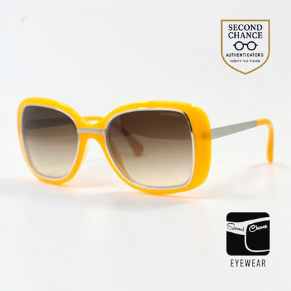 Chanel 6044-T 1435/S5 Yellow Oversized Sunglasses-Unworn-Full Kit-55mm
