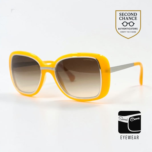 Chanel 6044-T 1435/S5 Yellow Oversized Sunglasses-Unworn-Full Kit-55mm