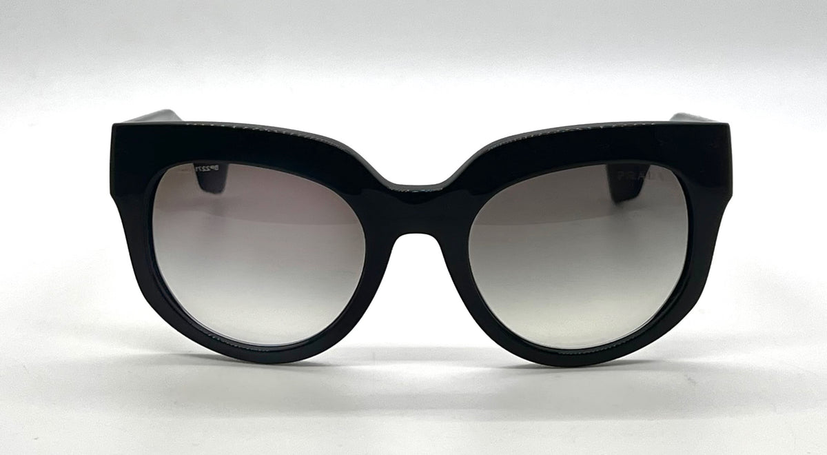 Prada SPR07Q 1AB-0A7 Oversized Cat Eye Sunglasses Grey Gradient Lenses-Unworn