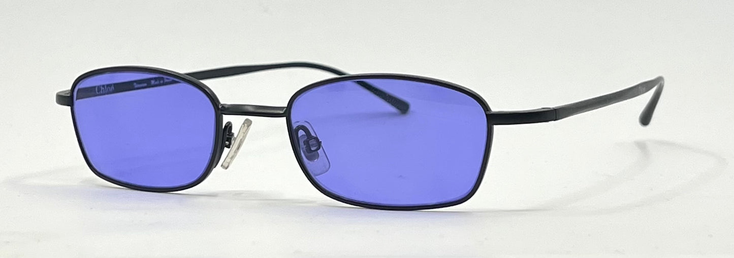 Chloé CL 1123 Titanium Sunglasses-Violet Second Chance Customs Lenses-UNWORN