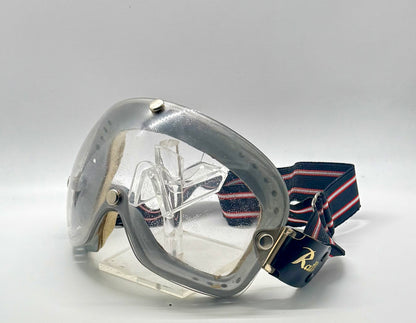 Ratti-Patent Vintage Motorcycle Goggles-Made in Italy-50s/60s Racing Aviator