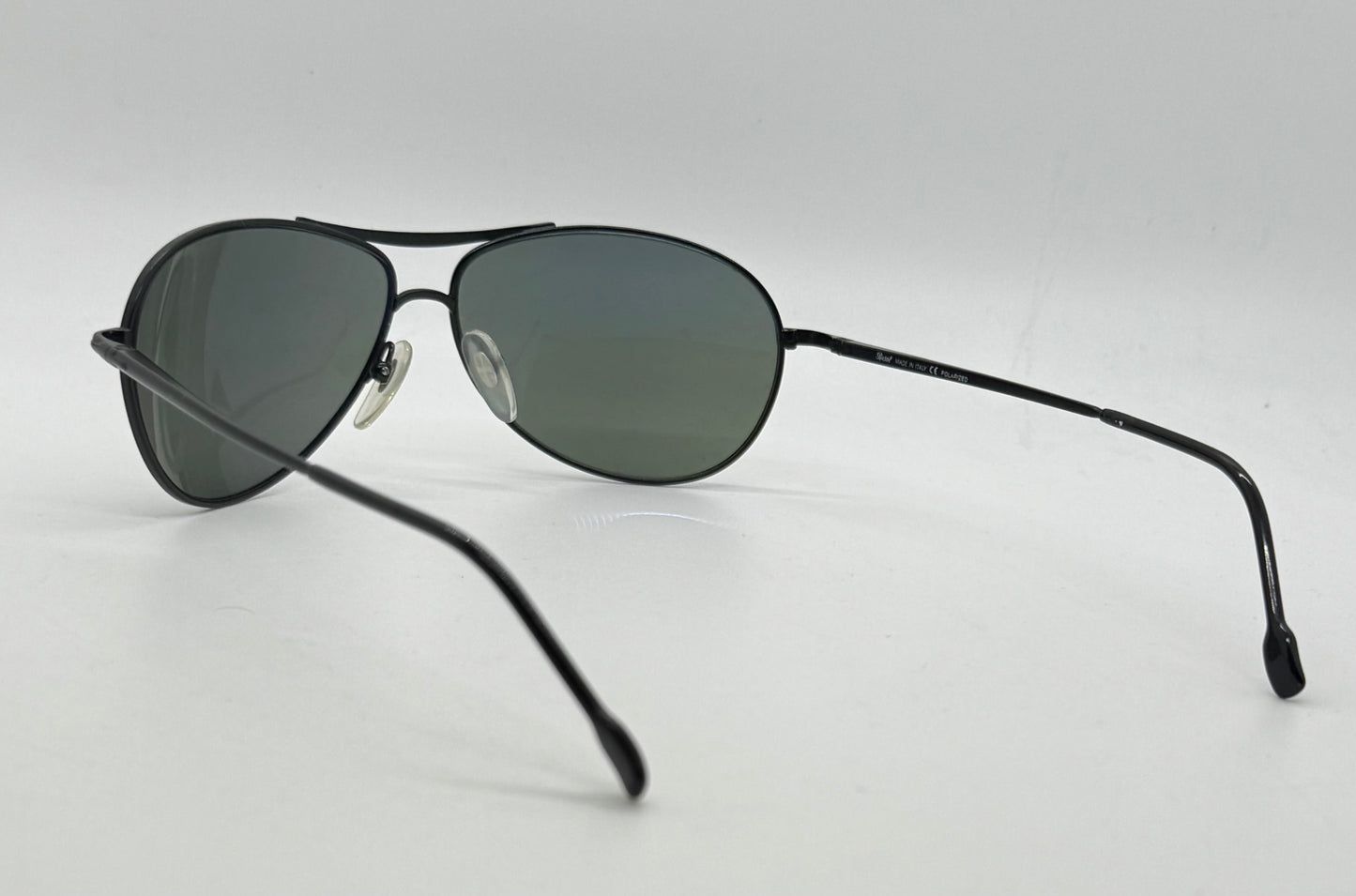 PERSOL 2256-S 594/58 Vintage Black Aviators w/ Polarized Lenses-Deadstock