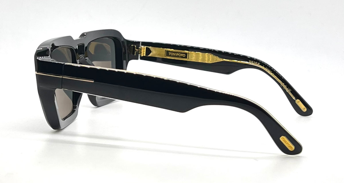 Tom Ford TF1202 01A ICON Sunglasses-Zeiss Lenses – Full Kit-56mm-New/Unworn
