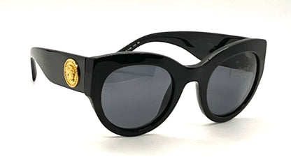 Versace VE4353 Tribute Medusa Vintage Sunglasses-Black-Deadstock