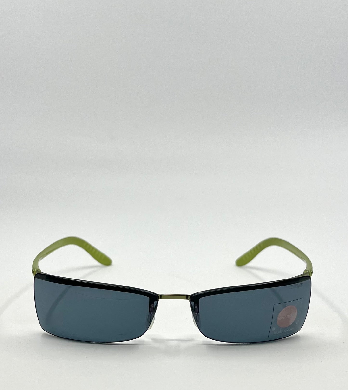 Silhouette 2131 Vintage Sunglasses- Y2K Deadstock Rimless w/Green Temples-Austria