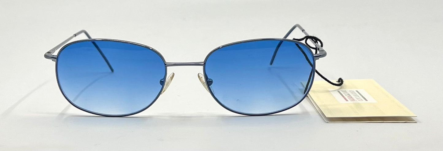 Giorgio Armani GA22 628 Vintage Sunglasses w/ Solid Blue Second Chance Custom Lenses