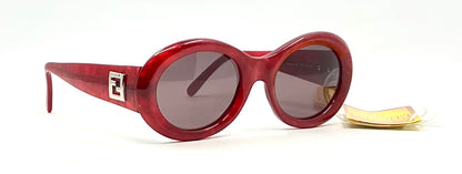 Fendi SL 7555 Z02-Red Logo-VINTAGE Sunglasses Made in Italy-Unworn