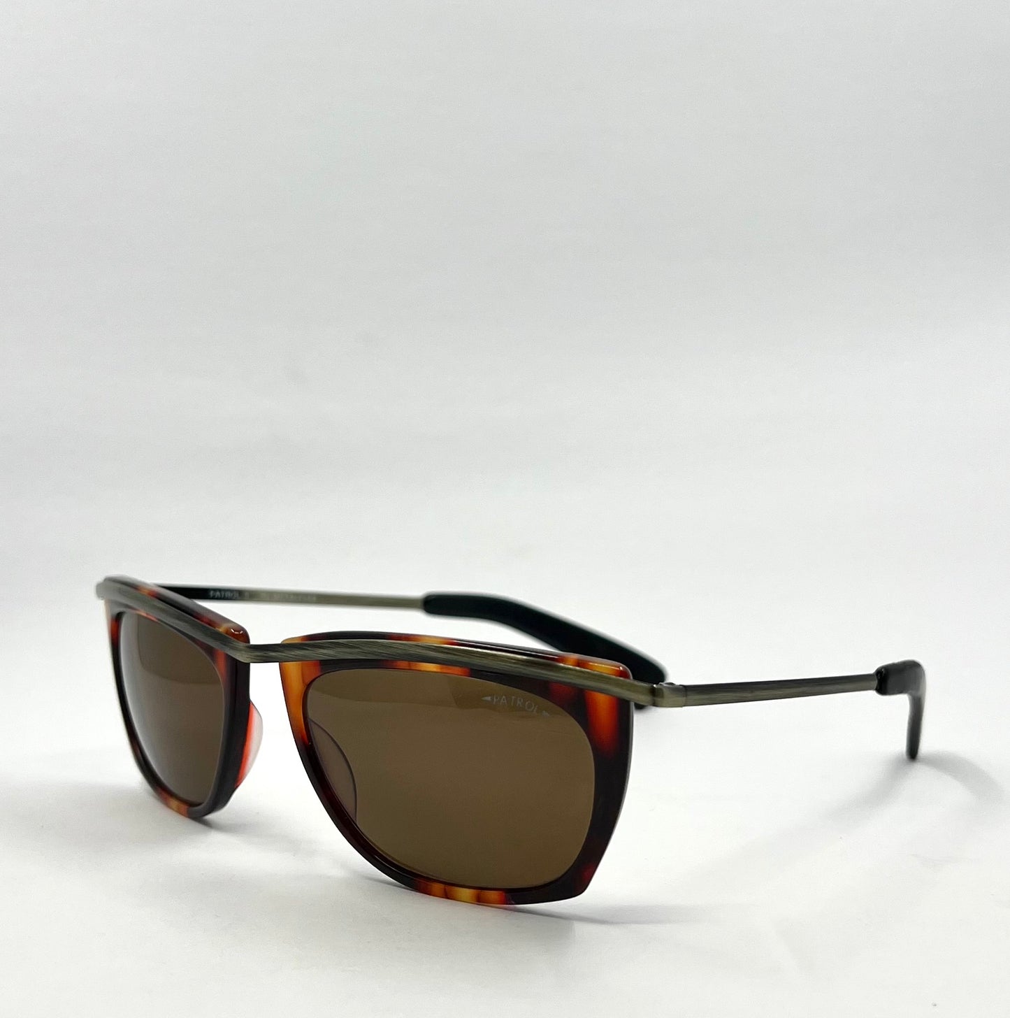 Patrol 9 Vintage Tortoise Sunglasses by Metalflex-Deadstock/Unworn-Italy