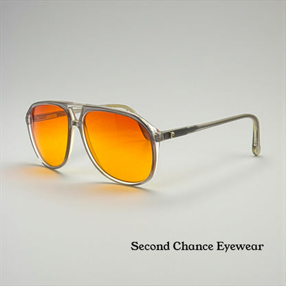 Pierre Cardin Boutique Smoke Vintage Aviator-New Sunset Gradient Custom Lenses-59mm