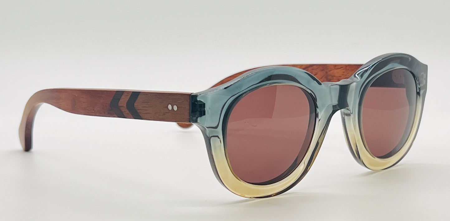 Original Timber Co. San Francisco-Model: B-16000
Y2K Deadstock-Genuine Wood Temples-45mm