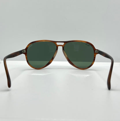 B&L Ray-Ban Vagabond Vintage Sunglasses 58mm-Tortoise Aviator-Etched B&L Lenses