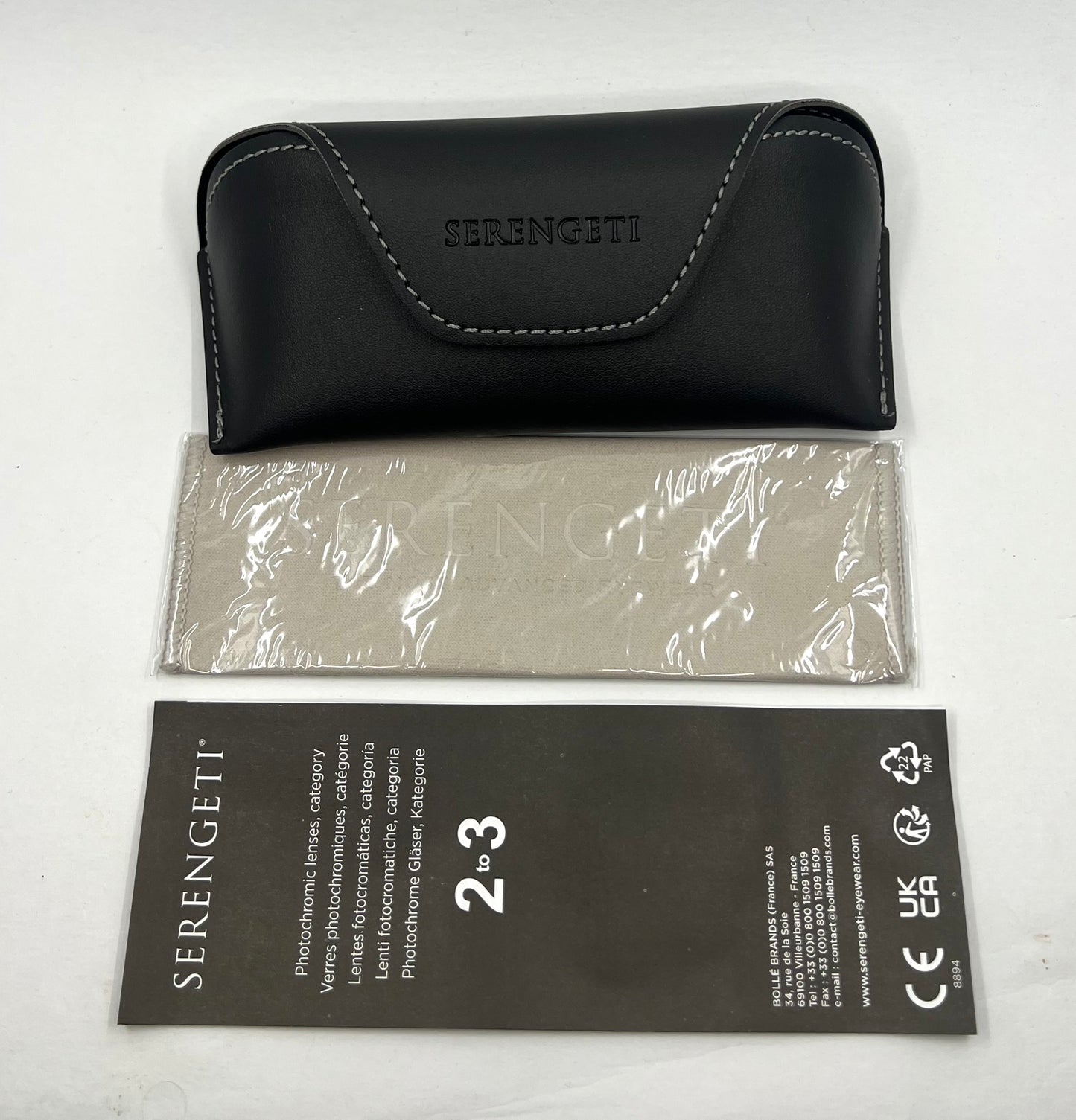 Serengeti San Remo 7608 Titanium PEI Sunglasses Unworn-Full Kit-Made in Japan