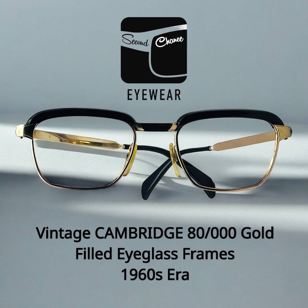 VINTAGE CAMBRIDGE 80/000 Gold Filled Eyeglass Frames-1960’s Era-Antique