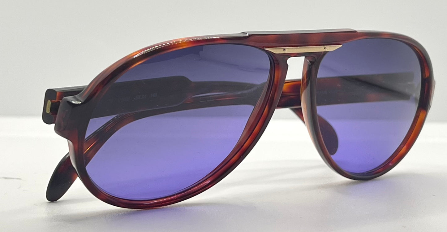 Silhouette M2095 Vintage Aviator Sunglasses w/New Violet Custom Lenses