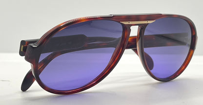 Silhouette M2095 Vintage Aviator Sunglasses w/New Violet Custom Lenses