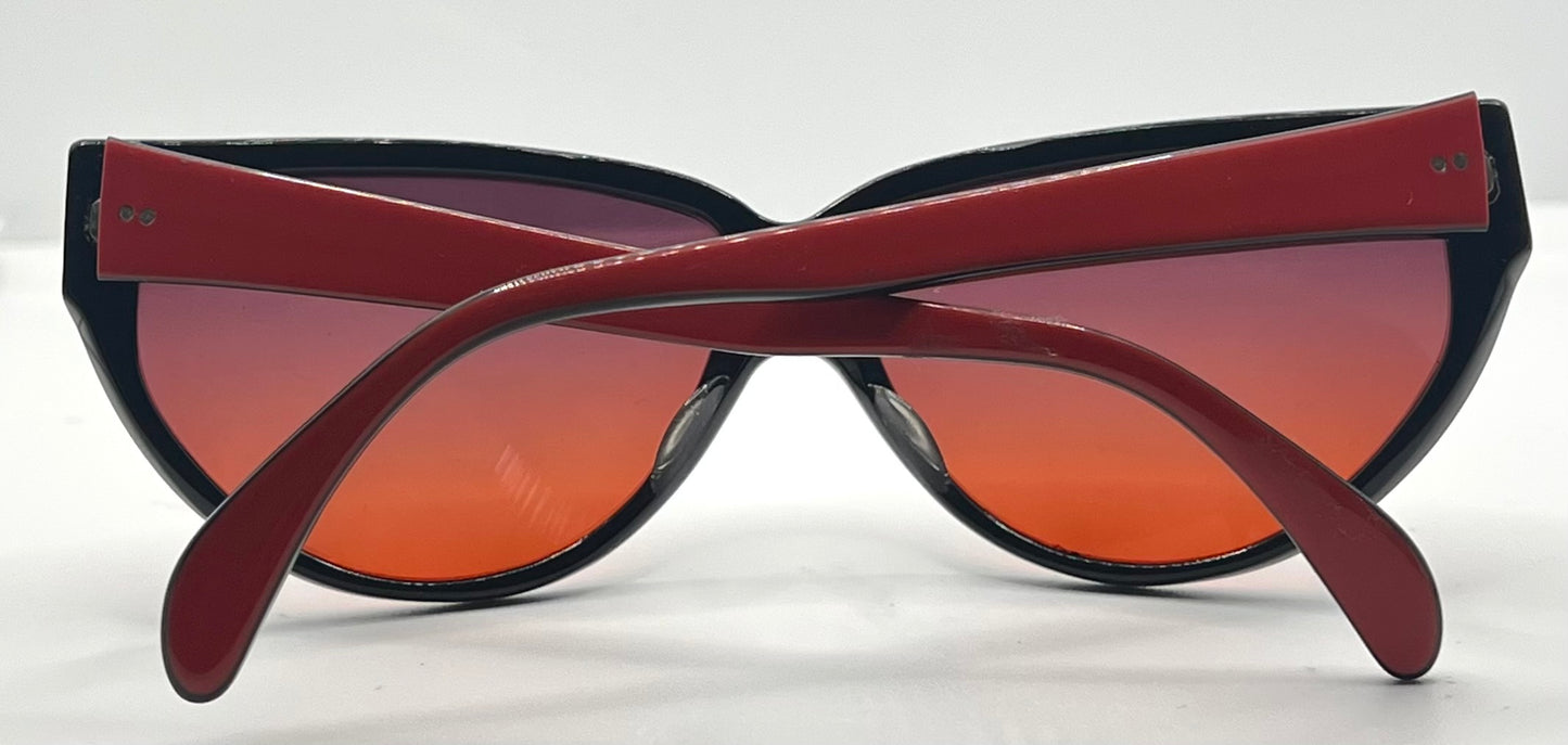 Sanford Hutton Vintage Sunglasses-CS 57 RB Red/Black w/New, Custom Gradient Lenses-USA