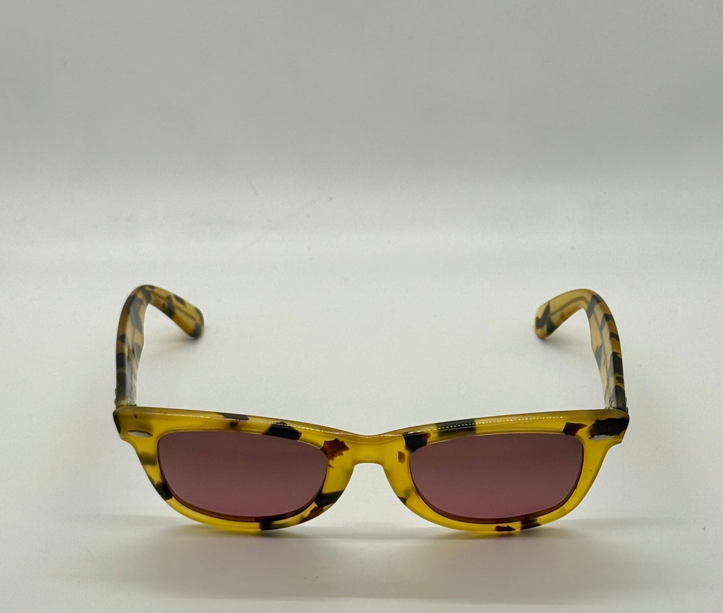 B&L Ray-Ban Wayfarer 5022 Honey Tortoise Sunglasses w/New Gradient Custom Lenses-USA