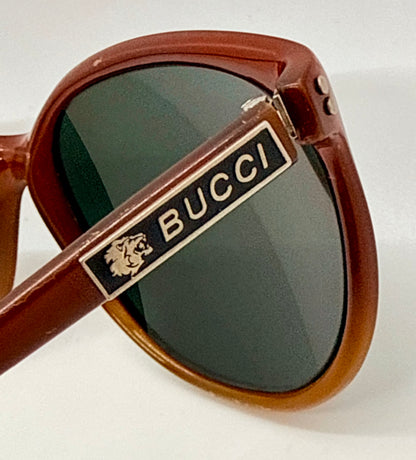 BUCCI 2001/116 Vintage French Sunglasses with Original Glass Lenses