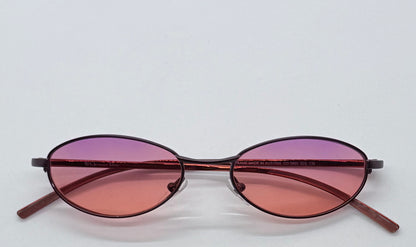 Christian Dior CD3605 32S Y2K Red Oval Sunglasses w/Custom Sunset Gradient Lenses