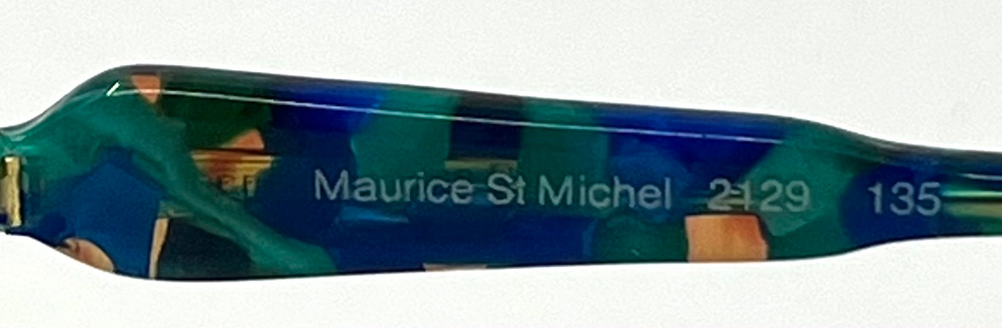 Maurice St Michel Vintage Italian Sunglasses-New Solid  Aqua Custom Tinted Lenses