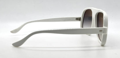 SRO VINTAGE Optical White Oversized Aviator Sunglasses-New Gray Gradient Lens-USA