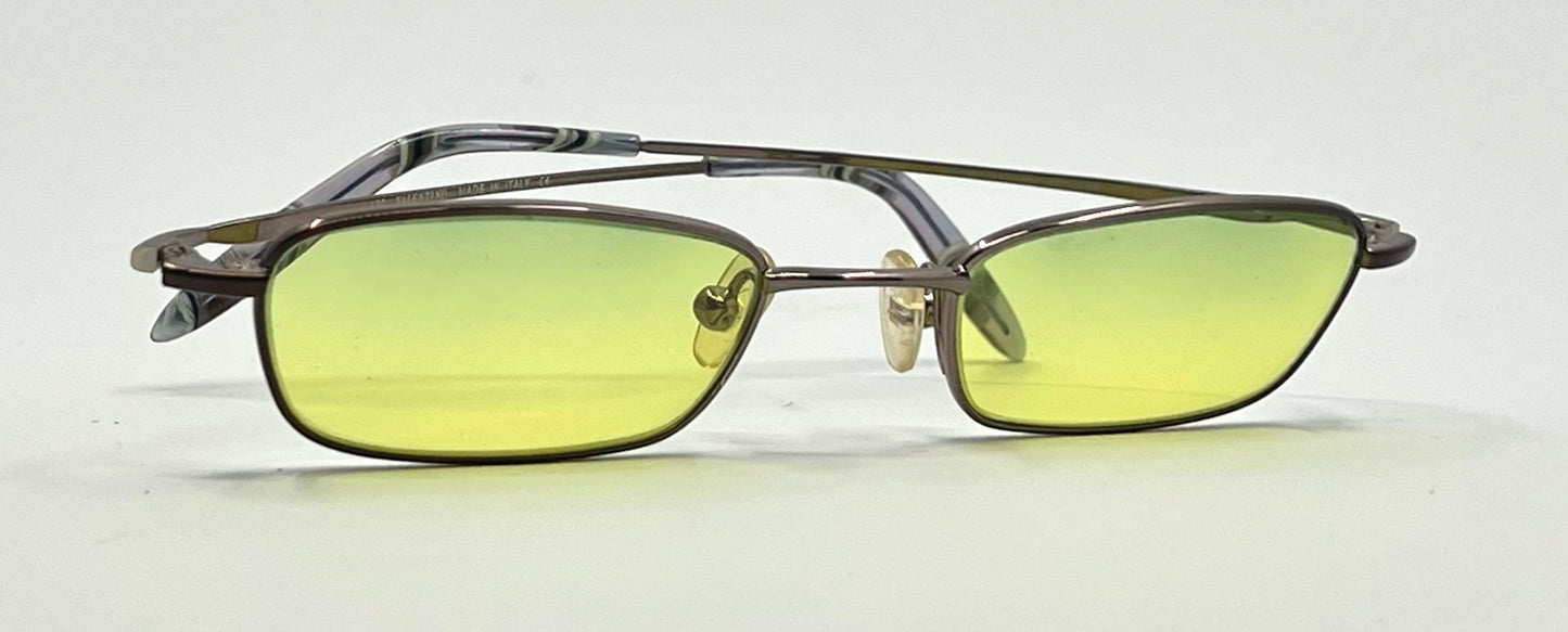 Valentino V5258 019B-Y2K Sunglasses w/New Yellow Gradient Tinted Custom Lenses