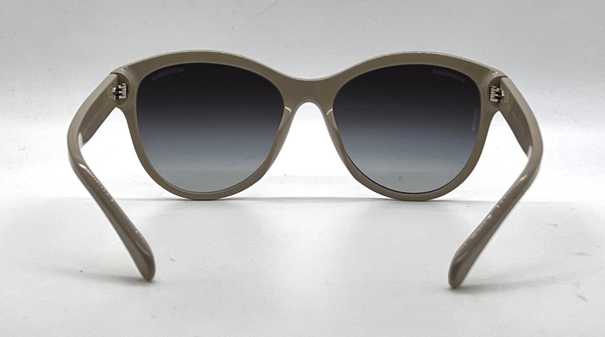 CHANEL 5458-A Beige Cat Eye Sunglasses Original Gradient Lenses Italy