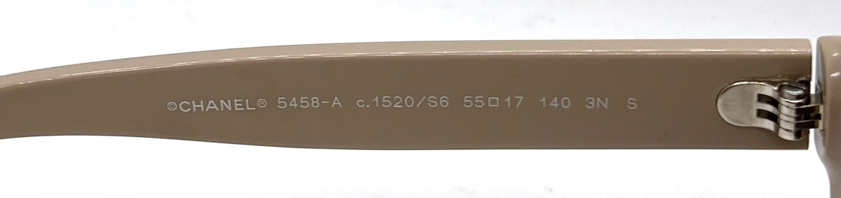 CHANEL 5458-A Beige Cat Eye Sunglasses Original Gradient Lenses Italy