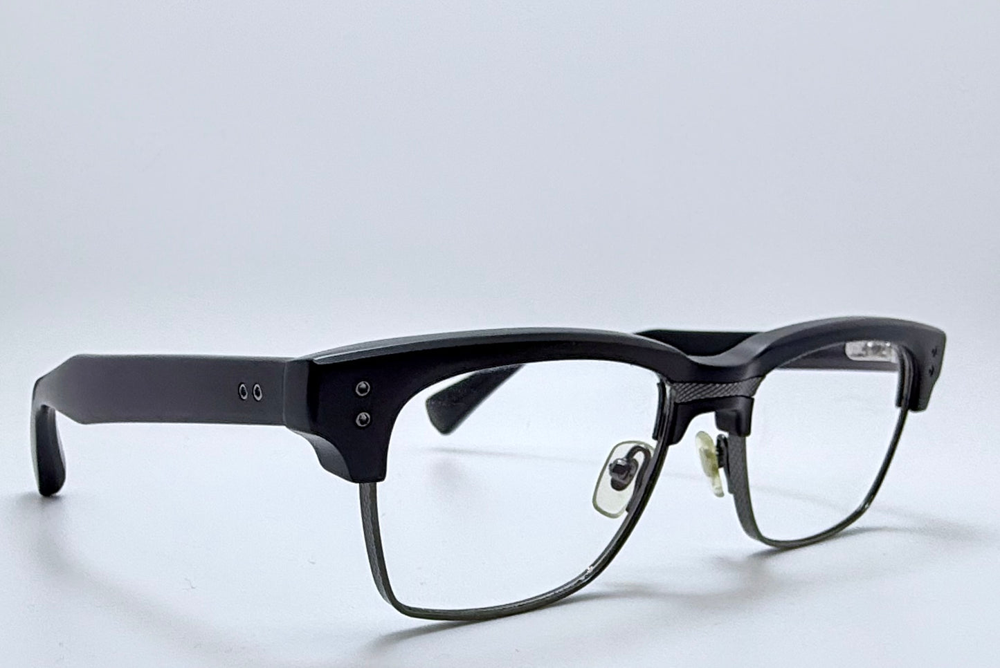 RARE DITA GRAND RESERVE TWO DRX-2061-A-BLK-SLV-55 – Matte Black/Silver – Japan-Made Luxury Eyewear